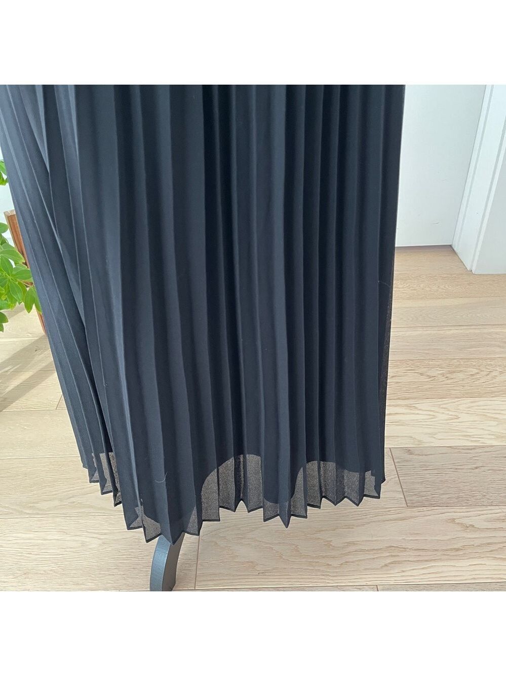 TWIK by Simons Pull On Pleated Lined Maxi Skirt Lightweight Flowy Voile Sheer - Picture 7 of 17